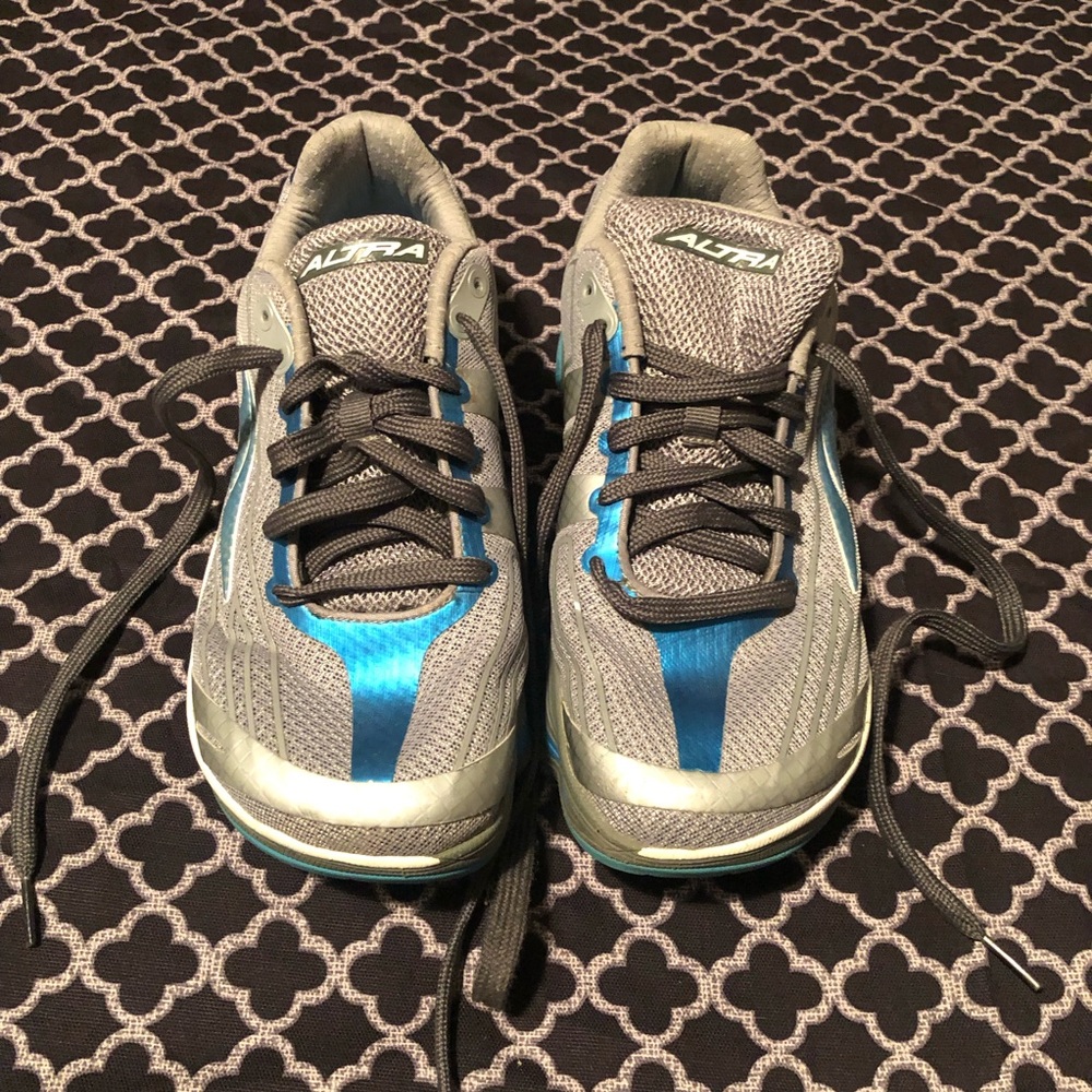 ALTRA Running Shoes Womens Size US 9 Zero Drop Blue Silver A2345-1-090